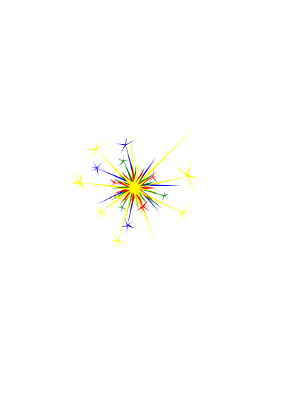 MultiColored Sparkle clipart