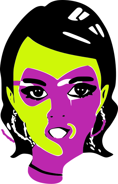 Multicolour girl clipart