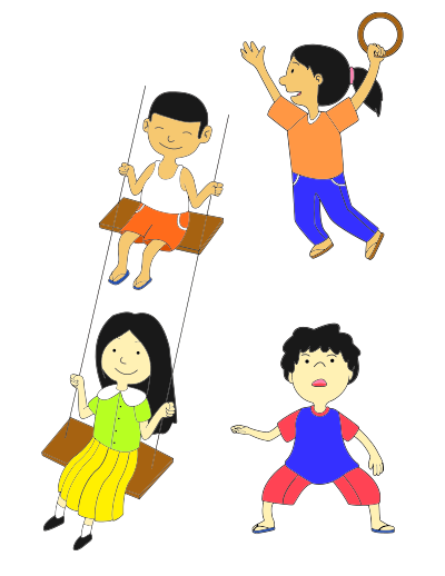 Multicultural Kids Playing clipart
