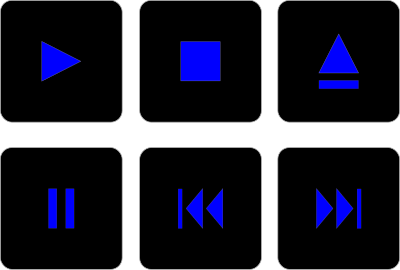 Multimedia buttons clipart