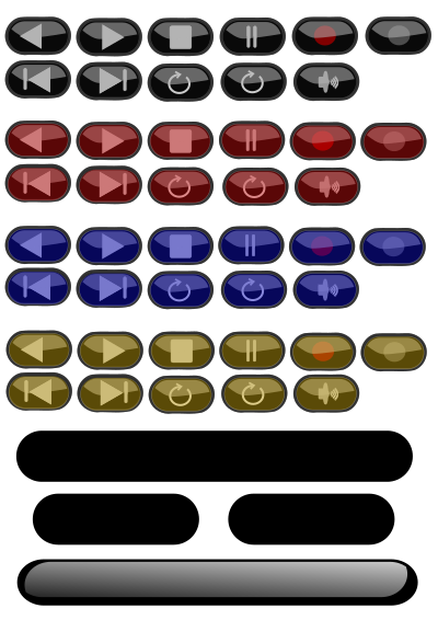 Multimedia buttons clipart