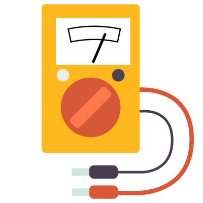 Multimeter flat design clipart