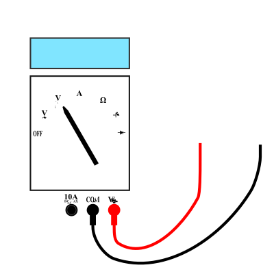 Multimeter with leads clipart