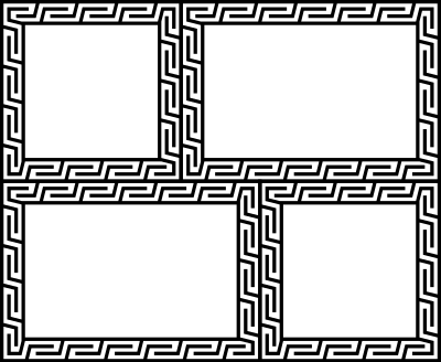 Multiple Greek key frame clipart