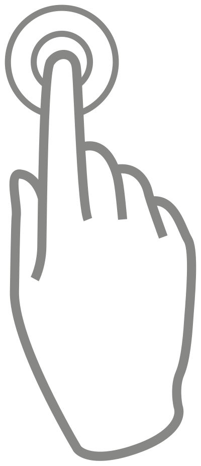 Multitouch - hold clipart