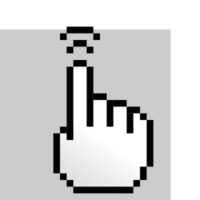 MultiTouch-Interface Pixel-theme 1-finger-Double-Tap clipart