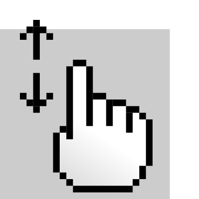 MultiTouch-Interface Pixel-theme 1-finger-Scroll clipart