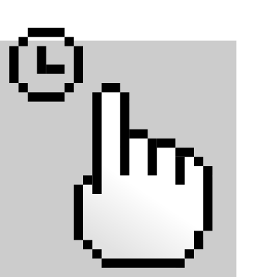 MultiTouch-Interface Pixel-theme 1-finger-Touch-and-Hold clipart