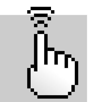 MultiTouch-Interface Pixel-theme 1-finger-Triple-Tap clipart