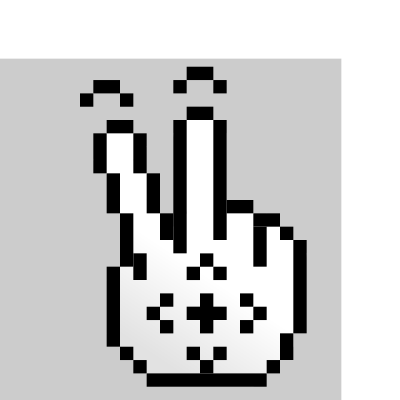 MultiTouch-Interface Pixel-theme 2-fingers-Drag clipart
