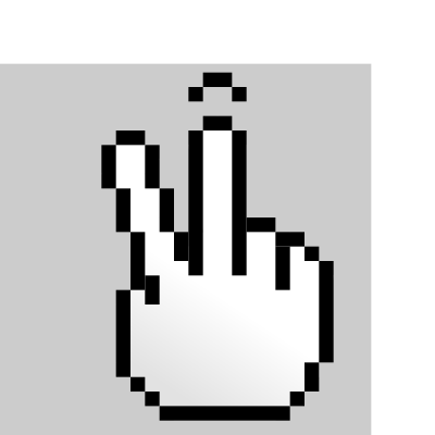 MultiTouch-Interface Pixel-theme 2-fingers-Press-and-Tap clipart