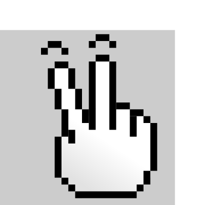 MultiTouch-Interface Pixel-theme 2-fingers-Simple-Tap clipart