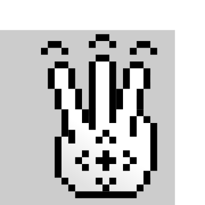 MultiTouch-Interface Pixel-theme 3-fingers-Drag clipart
