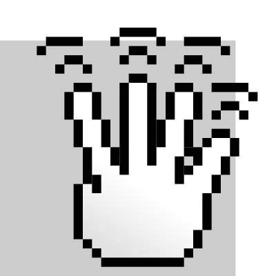 MultiTouch-Interface Pixel-theme 4-fingers-Double-Tap clipart