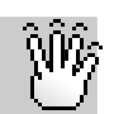 MultiTouch-Interface Pixel-theme 4-fingers-Simple-Tap clipart