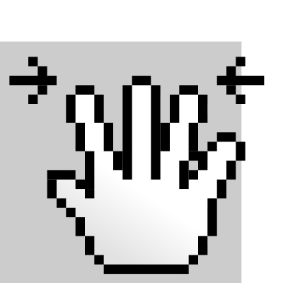 MultiTouch-Interface Pixel-theme 5-fingers-Pinch clipart