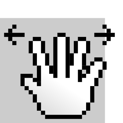 MultiTouch-Interface Pixel-theme 5-fingers-Spread clipart