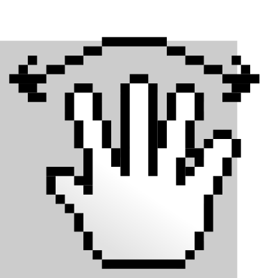 MultiTouch-Interface Pixel-theme 5-fingers-Wave clipart