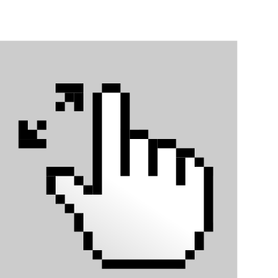 MultiTouch-Interface Pixel-theme Pinch clipart