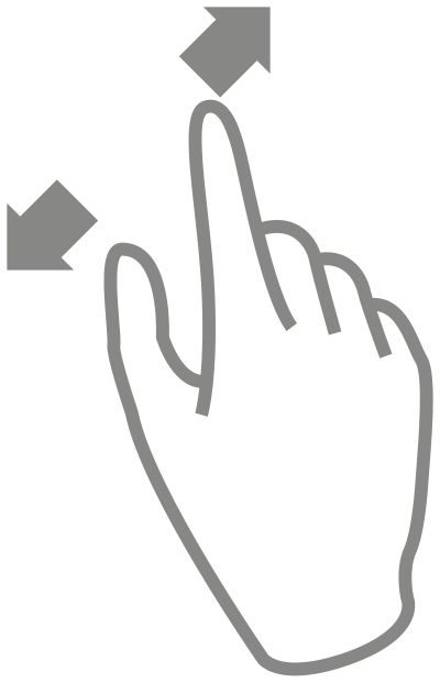 Multitouch - Pinch zoom in clipart