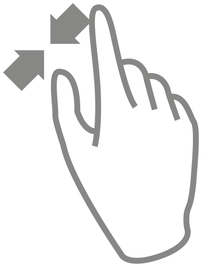 Multitouch - Pinch zoom out clipart