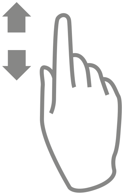 Multitouch - scroll clipart