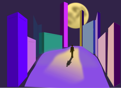 Night Walk clipart