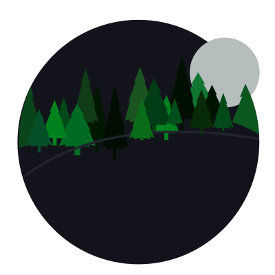 Nighttime Forest - Isolated remix clipart