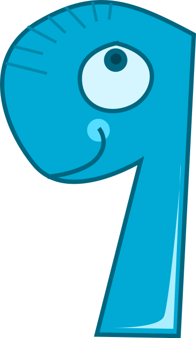 Nine - animal clipart