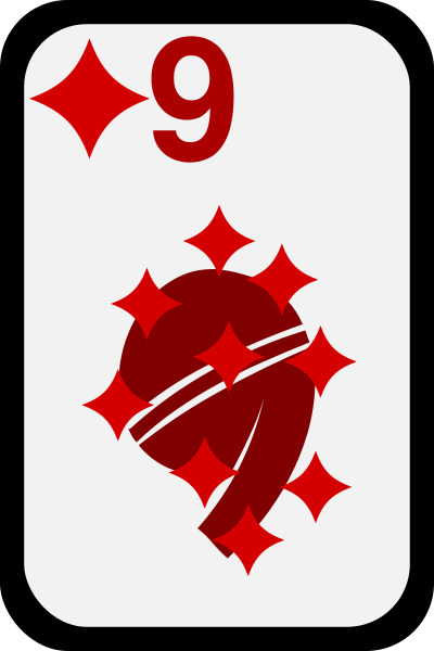 Nine of Diamonds clipart