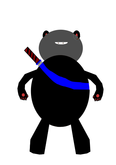 Ninja Bear clipart