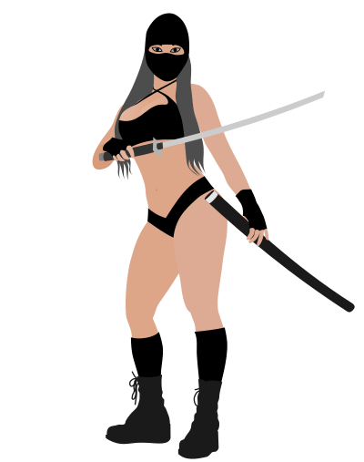 Ninja girl clipart