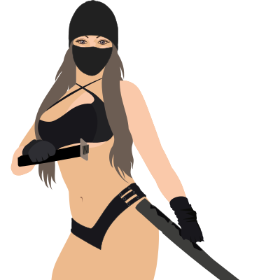 Ninja Girl - REMIX clipart