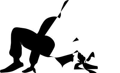 Ninja hiding clipart