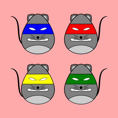 Ninja Rats clipart