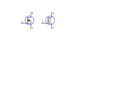 NMOS depletion schematics clipart