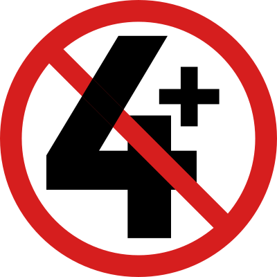 NO (4+) clipart