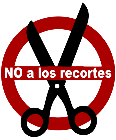 No a los recortes clipart