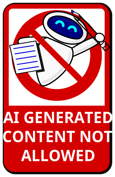 No AI generated content clipart