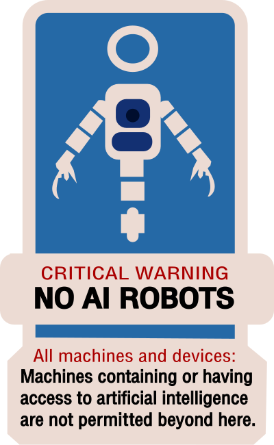 No AI Robots Sign clipart
