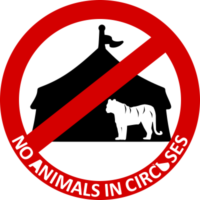 No Animals in circuses 2 clipart