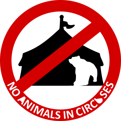 No Animals in circuses 3 clipart