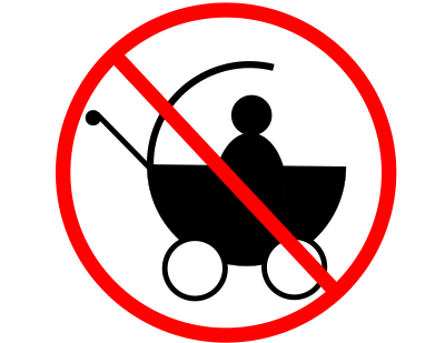 No baby carriage. No baby buggy. clipart