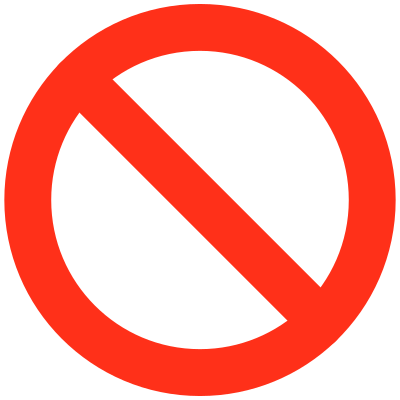 No cake sign clipart