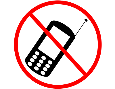 No cellphone. clipart