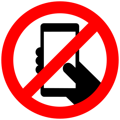 No cellphone allowed - Prohibido el uso de teléfonos móviles clipart