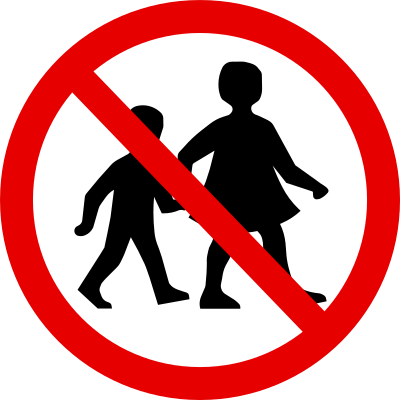 No Children Sign clipart