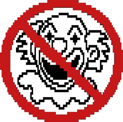 No Clowns - Colour clipart