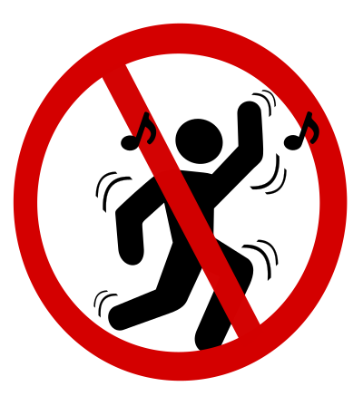 No Dancing Sign clipart