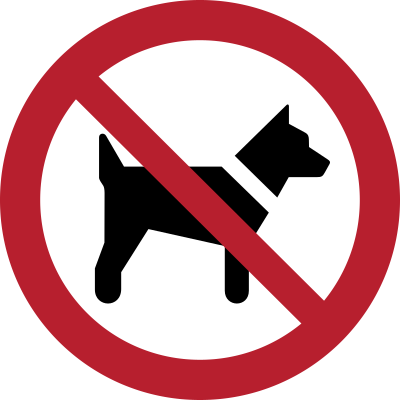 No dogs clipart